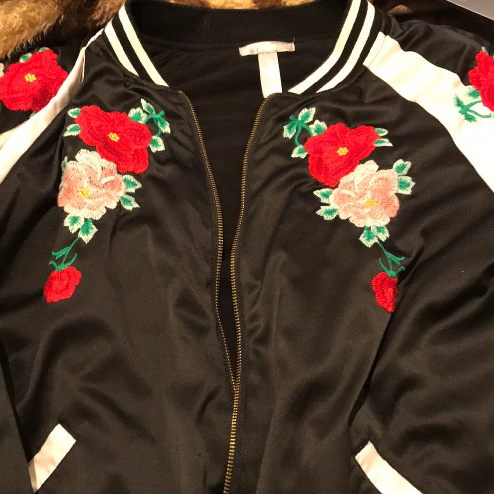 SOLD embroidered bomber jacket